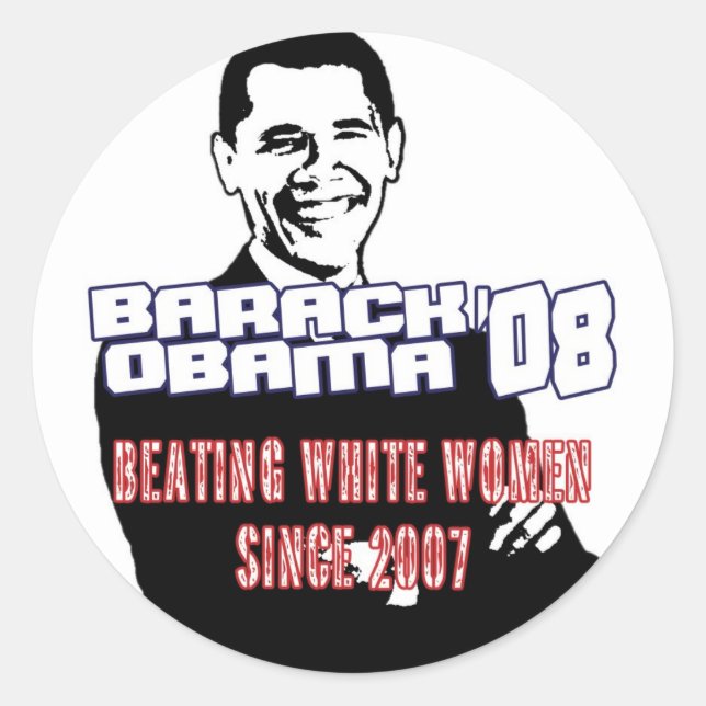 STICKER ROND OBAMA-STICKER (Devant)
