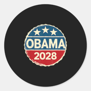 Sticker Rond Obama Vintage rétro patriotique 2028
