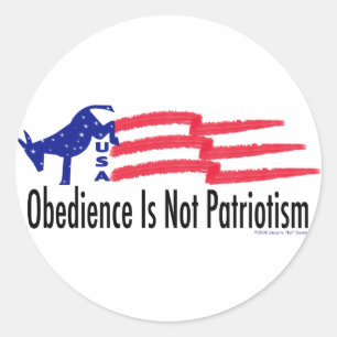 Sticker Rond Obéissance patriotique