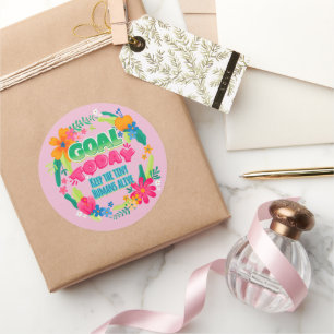Sticker Rond Objectif Aujourd'Hui Garder Les Petits Humains En 