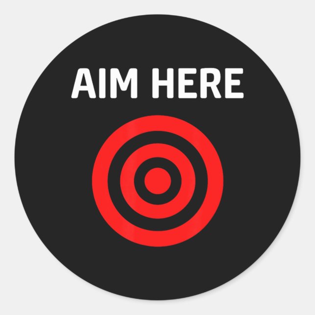 Sticker Rond Objectif viser ici (Devant)