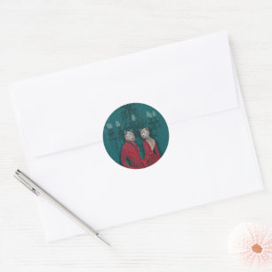 Sticker Rond objet_20_une femme, un homme_2
