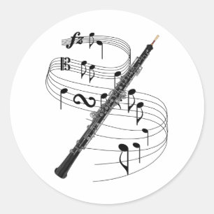 Sticker Rond Oboe