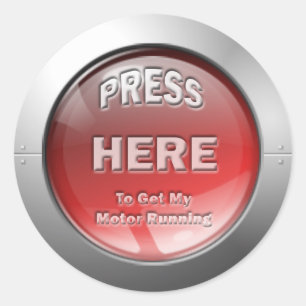 Sticker Rond Obtenez à mon moteur l'autocollant courant