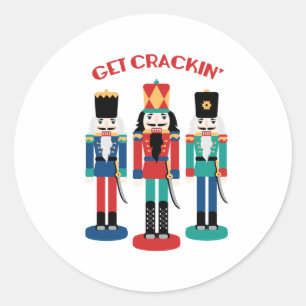 Sticker Rond Obtenir Crackin'