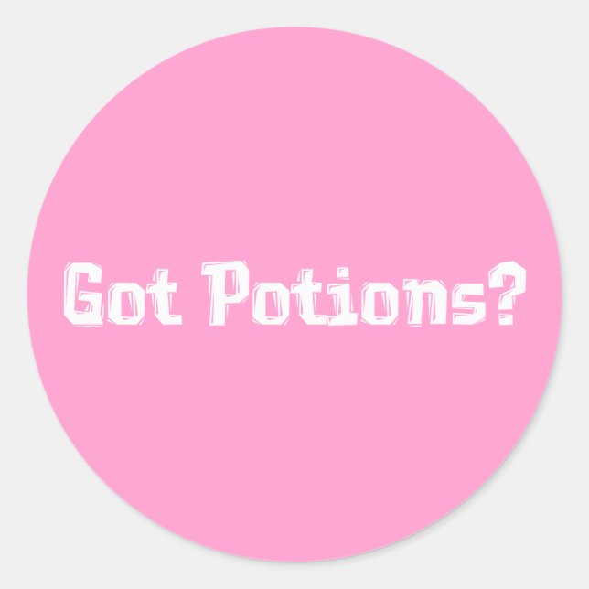 Sticker Rond Obtenir des cadeaux de potions (Devant)