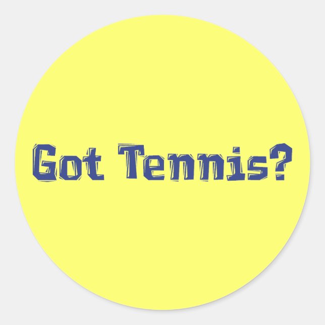 Sticker Rond Obtenir des cadeaux de tennis (Devant)