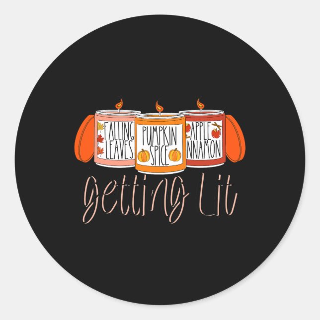 Sticker Rond Obtenir Lit Chandelles Parfumées Chandelles Citrou (Devant)