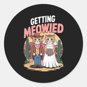 Sticker Rond Obtenir Meowie Bachelorette _4
