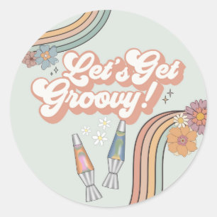 Sticker Rond Obtenons Super Anniversaire Fête Dessert Faveur