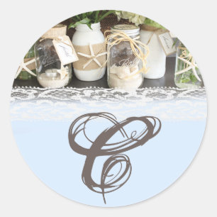 Sticker Rond océan de 20 - 1,5 d'enveloppe de joint de plage de