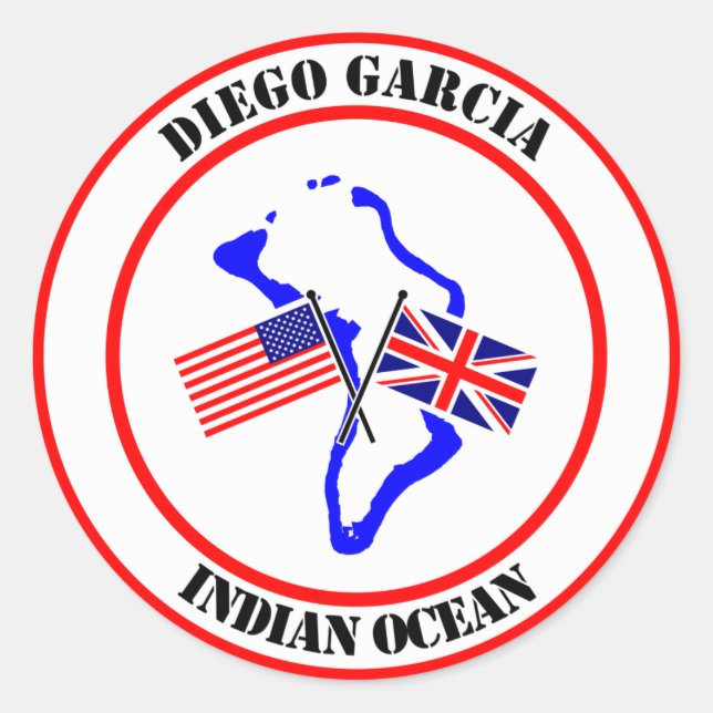 Sticker Rond Océan Indien Diego Garcia (Devant)