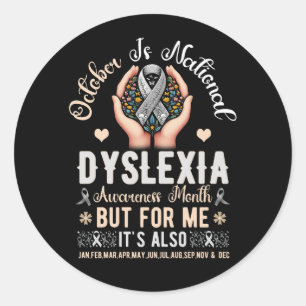 Sticker Rond Octobre est le Mois national de sensibilisation à 