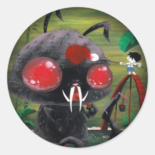 Sticker Rond Octobunny - fanez-vous pour noircir