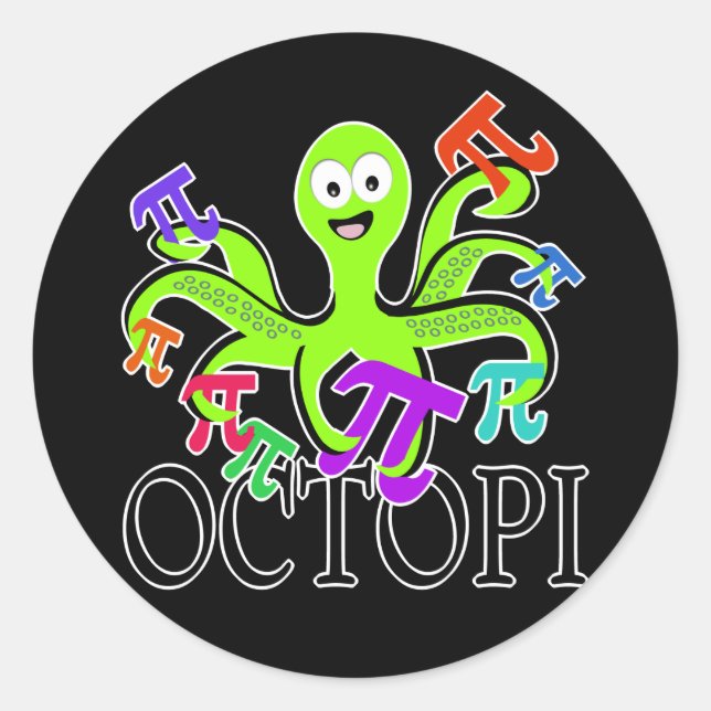 Sticker Rond octopi (Devant)