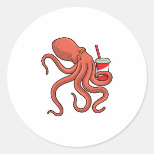 Sticker Rond Octopus