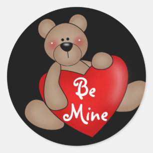 Sticker Rond Oear Be Mine Saint-Valentin Tshirts et cadeaux
