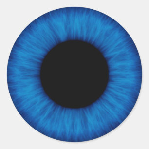 Sticker Rond Oeil bleu d'Halloween