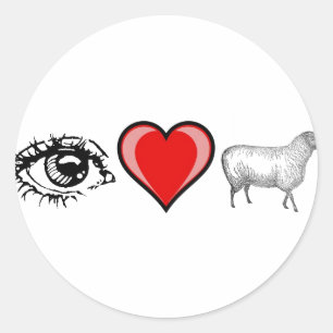 Sticker Rond OEil coeur