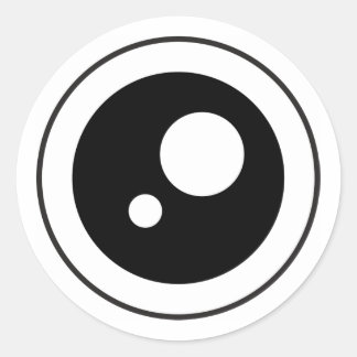 Sticker Rond OEil de caricature 01