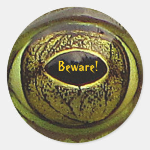 Sticker Rond Oeil de grenouille d'Halloween