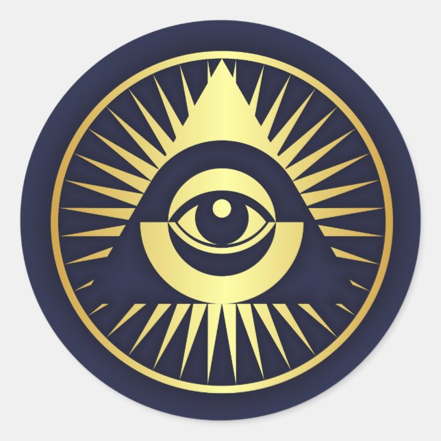 Sticker Rond OEil de la Providence (Devant)