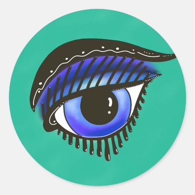 Sticker Rond Oeil De Medusa (Devant)