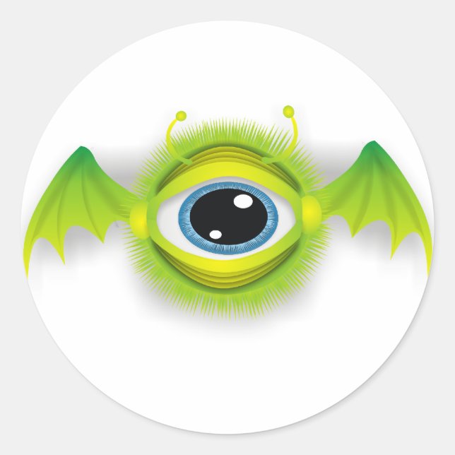 Sticker Rond Oeil de mouche monstre (Devant)
