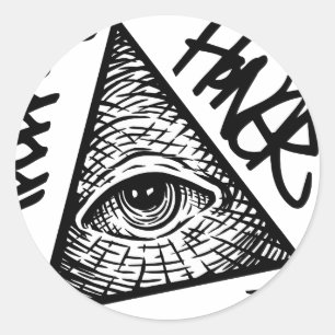 Sticker Rond Oeil de pyramide