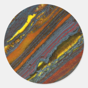 Sticker Rond Oeil de tigre australien rayé