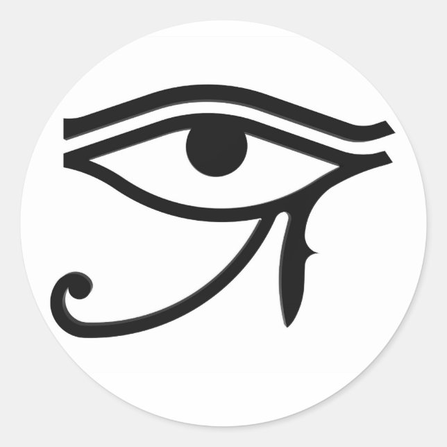 Sticker Rond OEil d'Horus, hiéroglyphe (Devant)