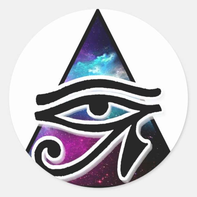 Sticker Rond OEil d'Horus Symbole de protection égyptien (Devant)