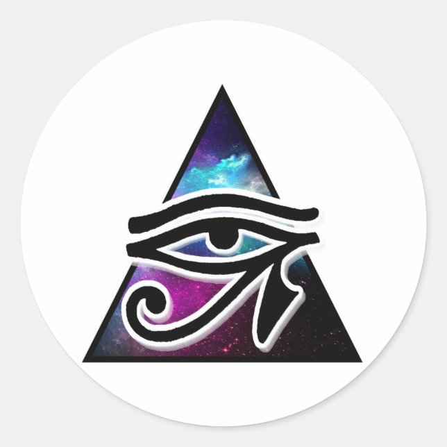 Sticker Rond OEil d'Horus Symbole de protection égyptien (Devant)