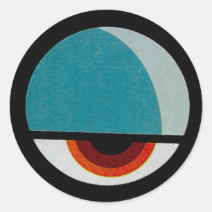 Sticker Rond Oeil drôle