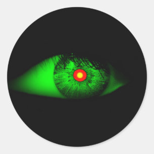 Sticker Rond Oeil frais de Halloween de