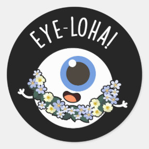 Sticker Rond Oeil-loha Amusant Oeil-Pun Bocal BG