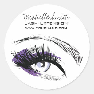 Sticker Rond Oeil long cils Lash icône d'extension