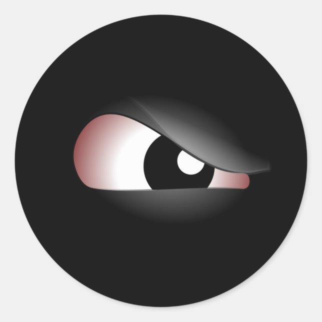 Sticker Rond Oeil malin (Devant)