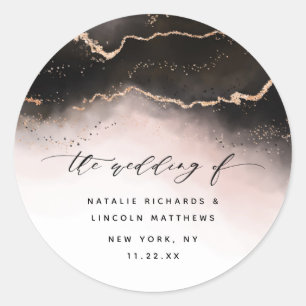 Sticker Rond OEil Mist Ombre Blush Pink Mood Aurora Mariage