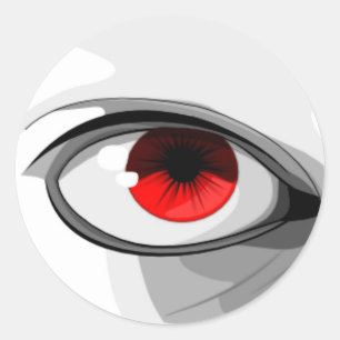 Sticker Rond OEil rouge