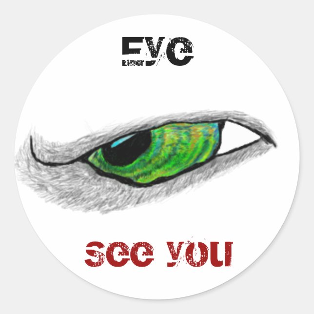 Sticker Rond Oeil, vois-toi (Devant)