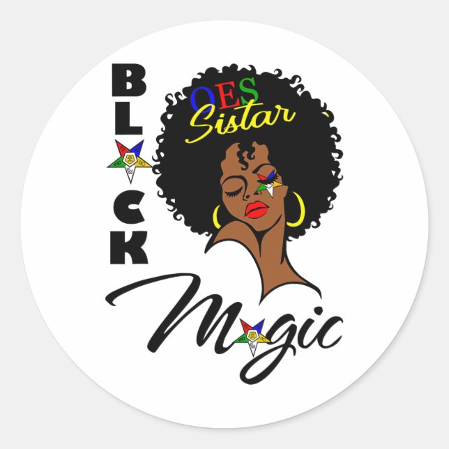 Sticker Rond Oes Black Sistar Ordre Magique L'Etoile Orientale  (Devant)