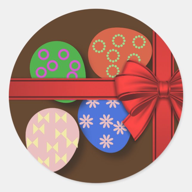 Sticker Rond Oeuf de Pâques (Devant)