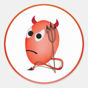 Sticker Rond OEuf du diable de la grenouille
