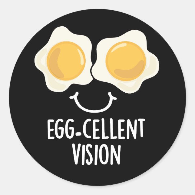 Sticker Rond Oeufs de la cellule Vision amusante Poumon d'Oeufs (Devant)