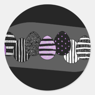 Sticker Rond OEufs de Pâques