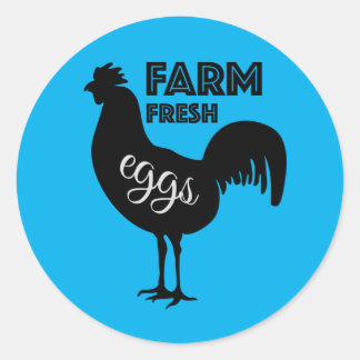 Sticker Rond Oeufs frais de ferme