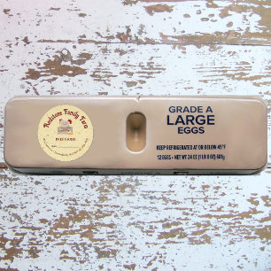 Sticker Rond Oeufs frais personnalisés