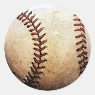 Sticker Rond Oeuvre De Baseball
