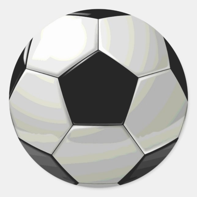 Sticker Rond Oeuvre de soccer unique (Devant)